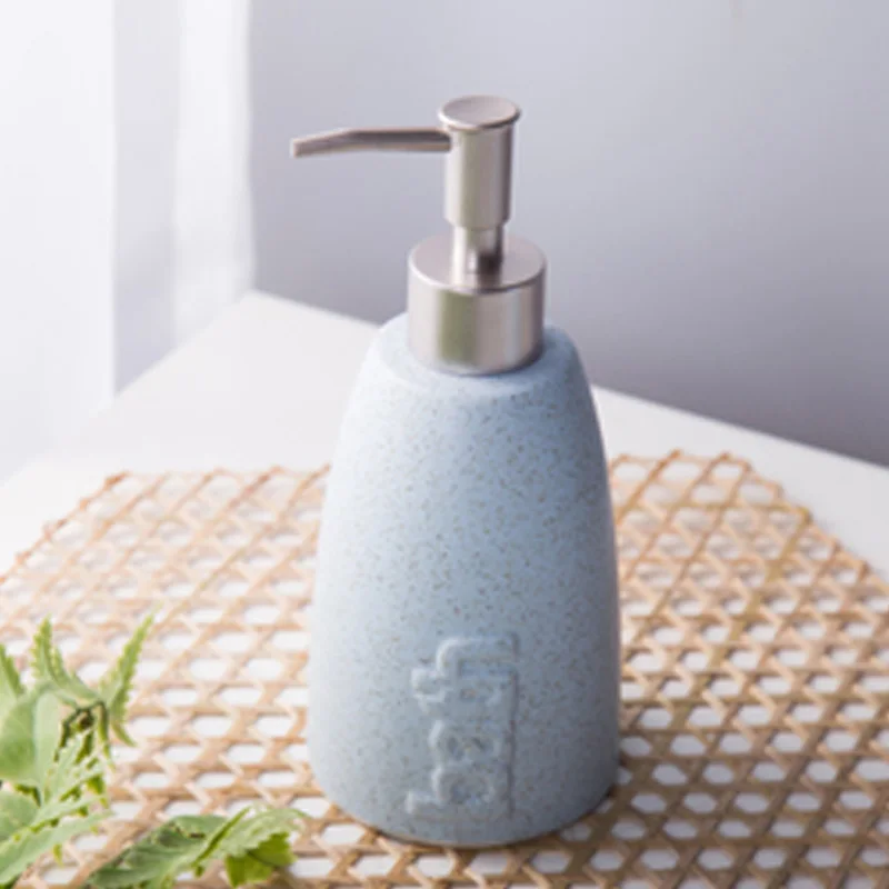 Wormth Ванная комната дом отель жидкий диспенсер для мыла; для дезинфицирующих средств керамический насос лосьон шампунь контейнер бутылка - Цвет: Blue