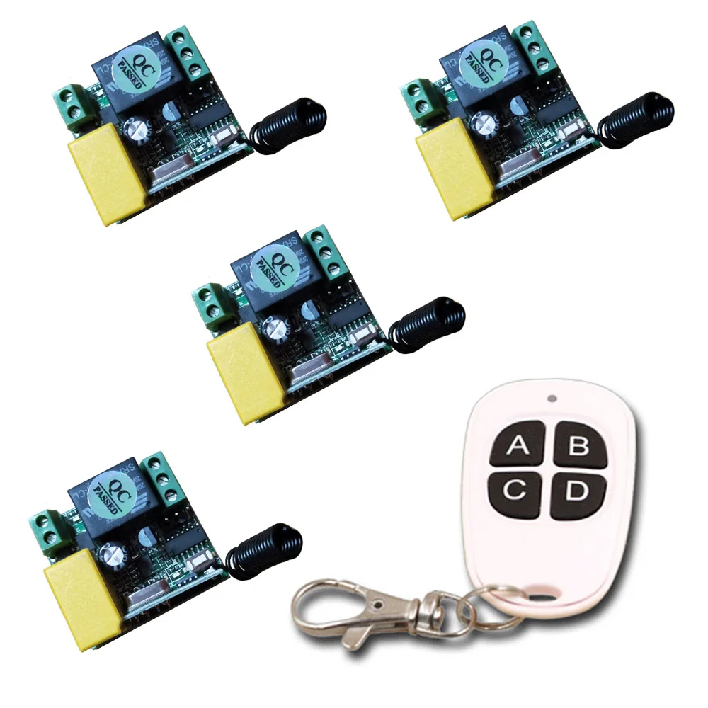 

Mini Size Smart Home AC 220V 1CH 1 CH Wireless Remote Control Switch Relay Output Radio Receiver Module and Transmitter