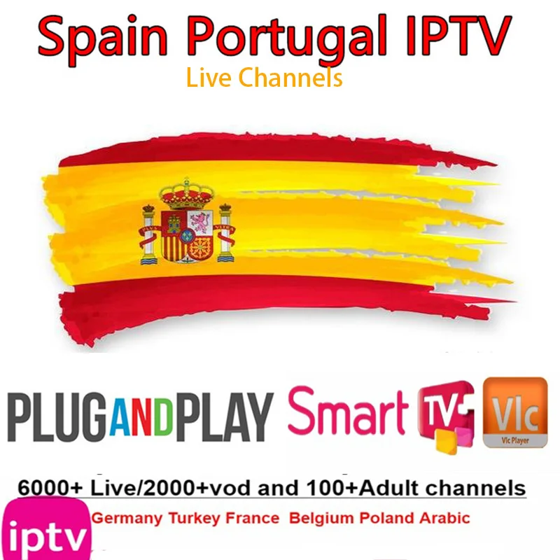 

Spain IPTV 6000+ Live Spanish Channel M3u APK Iptv UK Italy Spaans france Portugal support Android tv Box m3u apk Smart tv