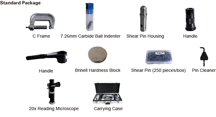 package-of-phb-150-pin-static-brinell-hardness-tester