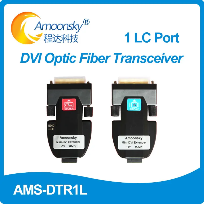 Mini 4K DVI to Fiber Optic Tramsmission Converter DTR1L DVI Extender Single Mode LC Port Support 20KM for Outdoor LED Panel mini dvi optical fiber extender support 1920x1200 60hz yuv444 single mode 2km dvi to fiber converter