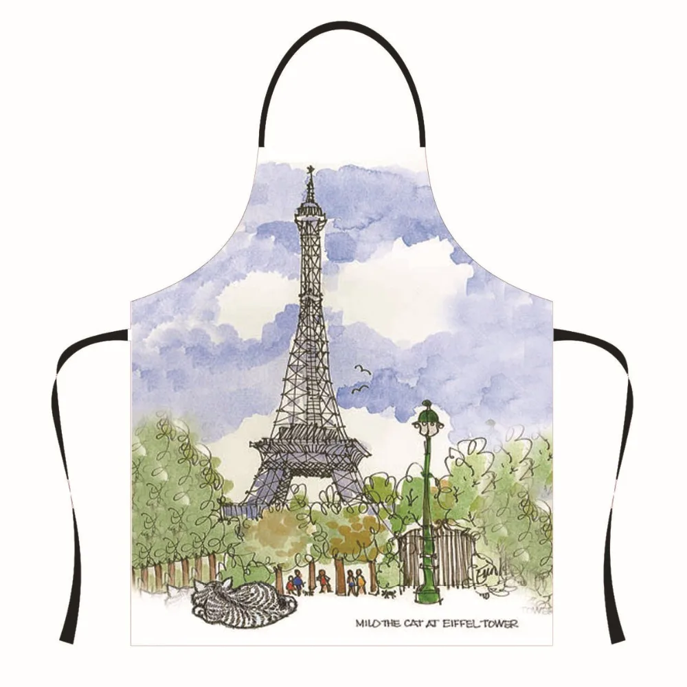 Эйфелева башня Леди Для женщин Кухня фартук холст шеф повара Книги по искусству