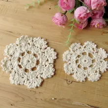 Красочные хлопок ручной работы крючком салфетка/коврик, чашки площадку, горки 6 см/2." крючком цветок 20 шт./лот cd066