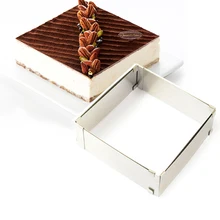 12-18 см Инструменты для торта из нержавеющей стали квадратной формы для торта, Мусса помадки торт кольцо для декорирования слайсер резак DIY Инструменты для выпечки