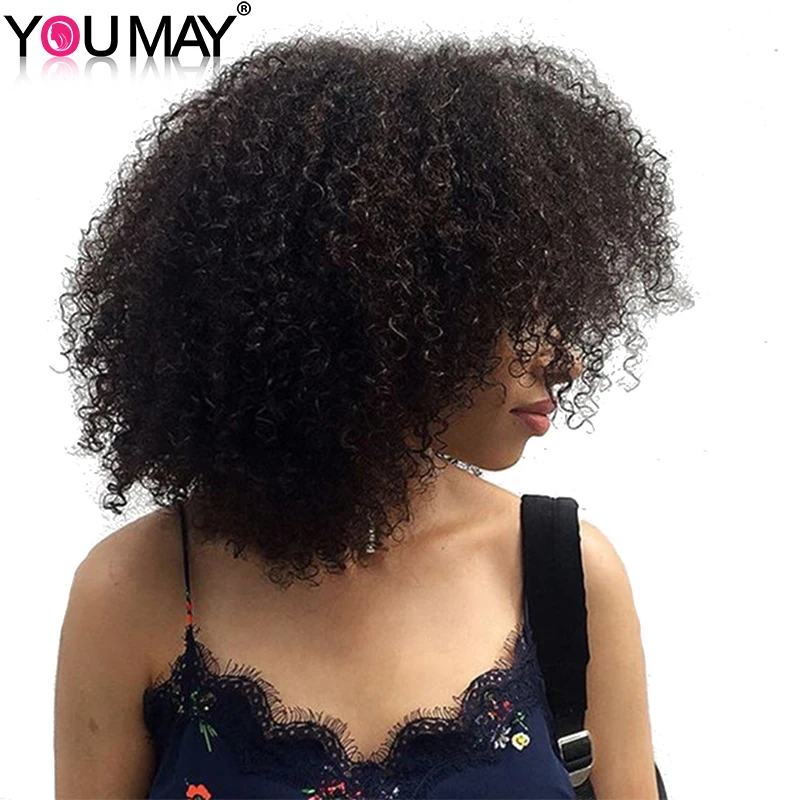 mongolian afro kinky curly 13x4 lace frontal closure with baby hair