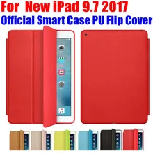 Nuevo Caso Elegante Para el ipad 9.7 pulgadas 2017 Versión oficial Ultra delgada de LA PU Cubierta de Cuero Del Tirón Para el Nuevo ipad 9.7 2017 ID701