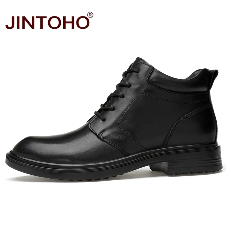 JINTOHO мужские ботинки из натуральной кожи зимние большие размеры|Ботинки| |
