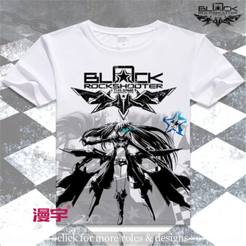 

Black Rock Shooter BRS Cosplay Costume Cloth Unisex Short Sleeve T-shirt