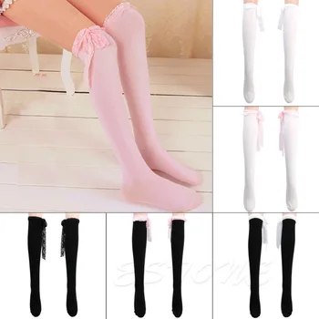 

Girl Uniform Lace Top Over Knee Stockings Cosplay lolitaSocks Thigh-Highs Hose W715