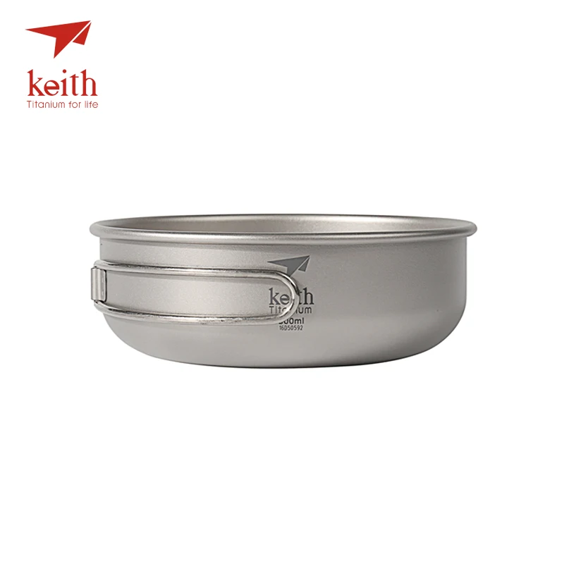 Keith Camping al aire libre de titanio de manejar Pan campamento baño Pinic utensilios de cocina Ti5324