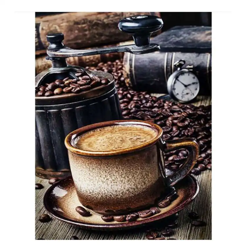 Diy картина по номерам, Мак, Раскраска по номерам, кофе краска по номерам - Цвет: coffee painting