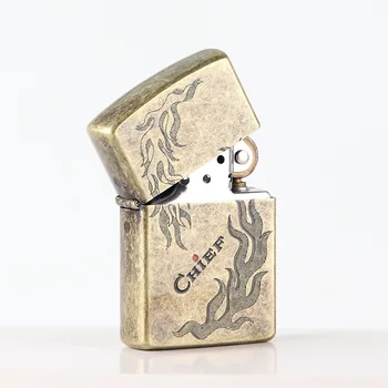 

Grass creative pure copper kerosene windproof lighter, Metal lighter Gift lighters for men.