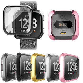 

360 Degree Protection Cover For Fitbit Versa Band Case Plating Coque Fit Bit Versa Watch Accessories Screen Protective Case capa