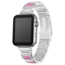 Керамика ремешок для наручных часов для Apple Watch, 38, 42 мм, версия 1, 2, 3, 4, браслет из звеньев, Нержавеющая сталь ремешок для мобильного часо-IWO фотокамеры мгновенного действия 8 7 6 5 4 3 2 ремень