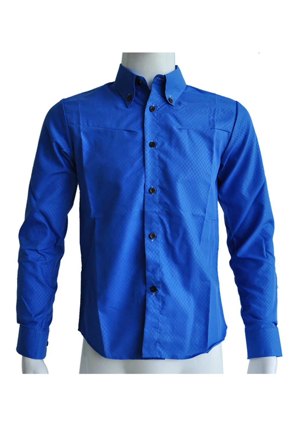 SYB 2016 NEW New men shirt casual slim fit mens dress shirts Royal blue