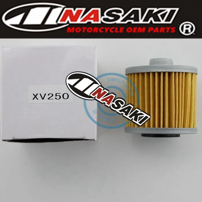 AZPLOQG Motorrad Ölfilter Für Yamaha XV250 XV400 FZR250 - Metall Filter 58mm Hochleistungs-Design