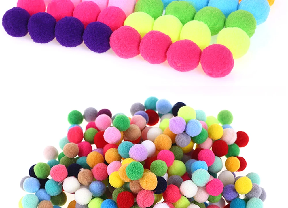 Помпоном 8/10/15/20/25/30 мм Мини пышная Нижняя Pom Poms помпонами помпоном ручной работы набор «сделай сам» для ремесла домашнего декора Швейные принадлежности