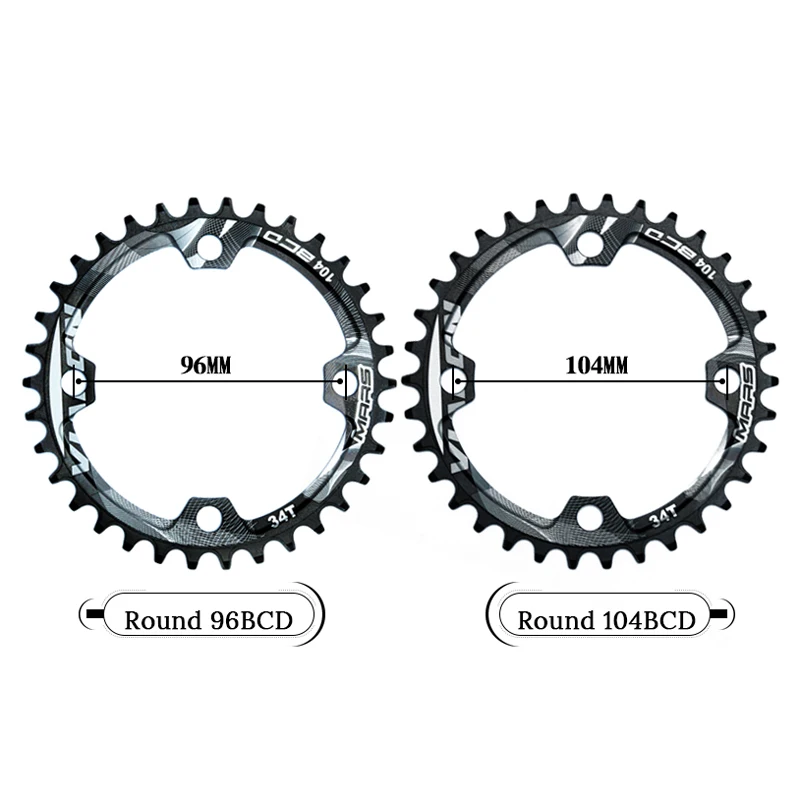 MTB велосипедная круглая Звездочка 32T 34T 36T 38T40T велосипедная Звездочка круг коленчатый комплект одна пластина для велосипедных частей