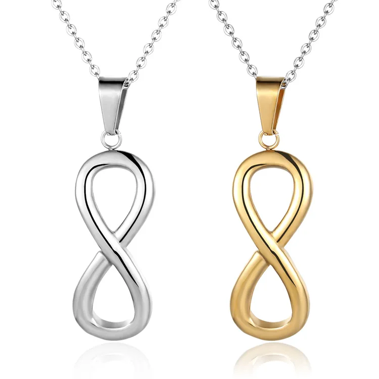 

Punk Clavicle Necklace Fashion Vintage Infinity Lucky 8 Pendant Necklaces For Women Wedding Colar Maxi Chain Jewelry Wholesale