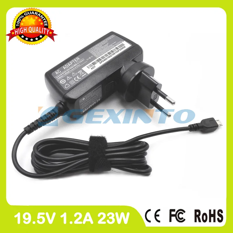 

19.5V 1.2A 24W tablet pc travel charger DA24NM130 KTCCJ LA24NM130 PXMXD for Dell Venue 7130 7139 7140 power adapter EU Plug