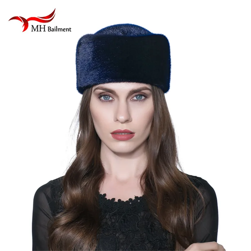 Шапка из натурального меха норки импортная цельная шапка роскошная женская