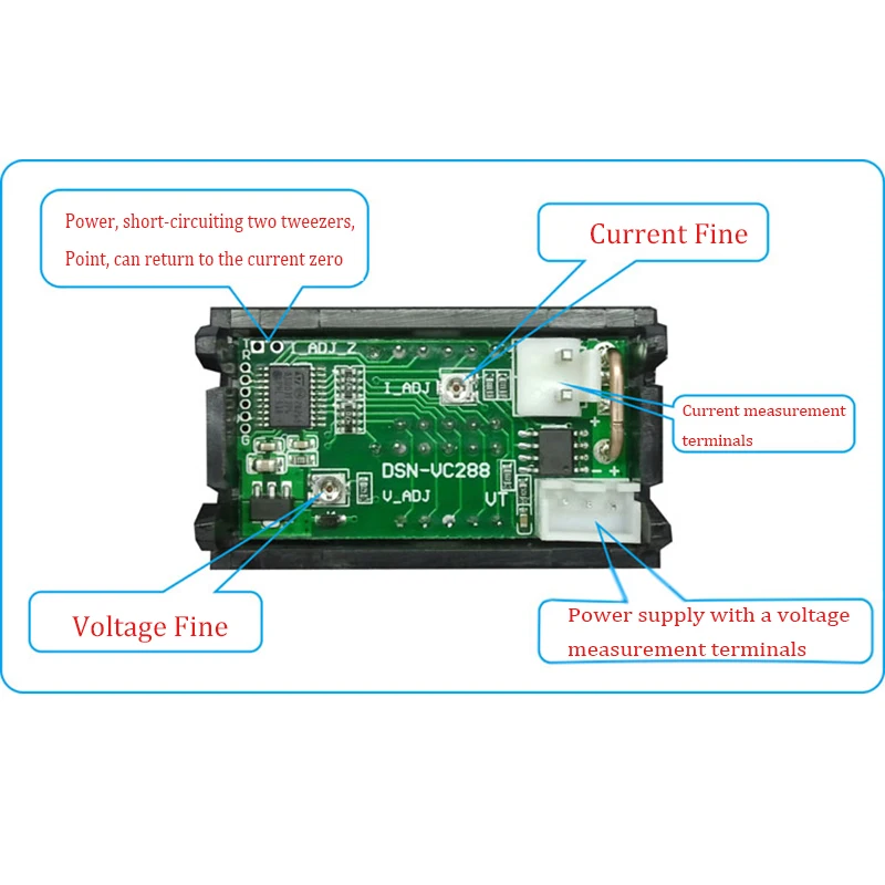 DC 100V 10A 50A 100A Мини цифровой вольтметр Амперметр измеритель напряжения тестер 0 28