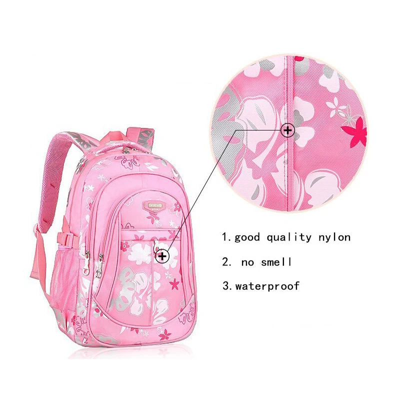 2017 Kindergarten Orthopedic Backpack For Children Waterproof Nylon 2017 Kindergarten Orthopedic Backpack For Children Waterproof Nylon 3d Print Flower School Bags S Pink Primary In From Luggage On