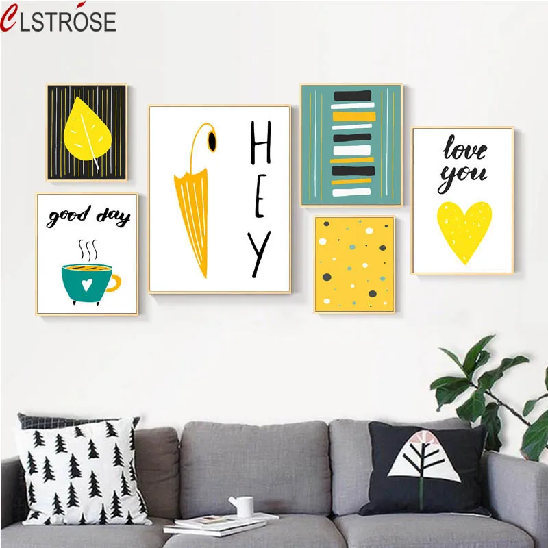 

CLSTROSE Modern Cartoon Creative Patterns Art Canvas Painting Posters Children's Room Home Decor Wall Art Pictures No Frame