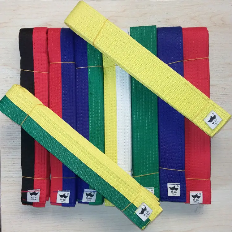 Wholesale New 9Colors standard Taekwondo road with divisa level belt ...