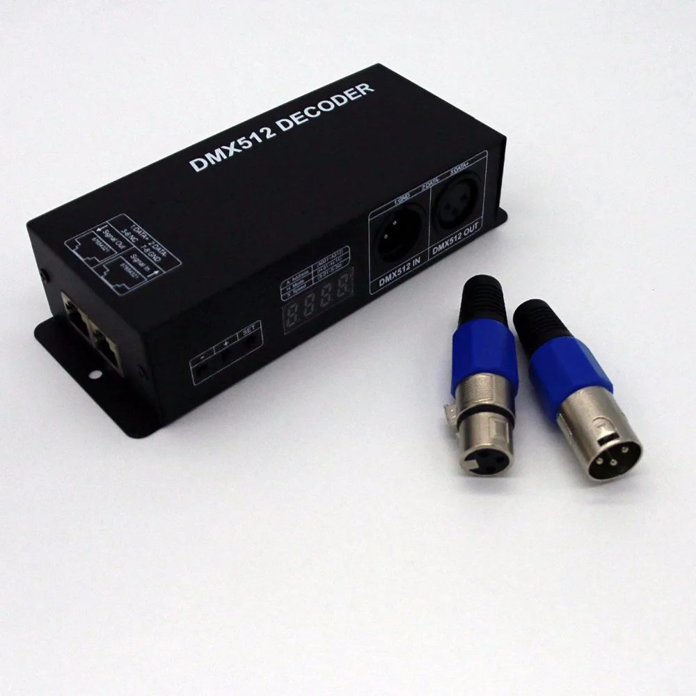 3 канальный DMX светодиодный контроллер DMX512 декодер с цифровым дисплеем диммер