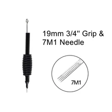 40 шт./лот черный резиновый одноразовые тату труб татуировки Захваты Советы с иглы татуировки 7M1(19 мм) 3/" стерилизованных питания татуировки