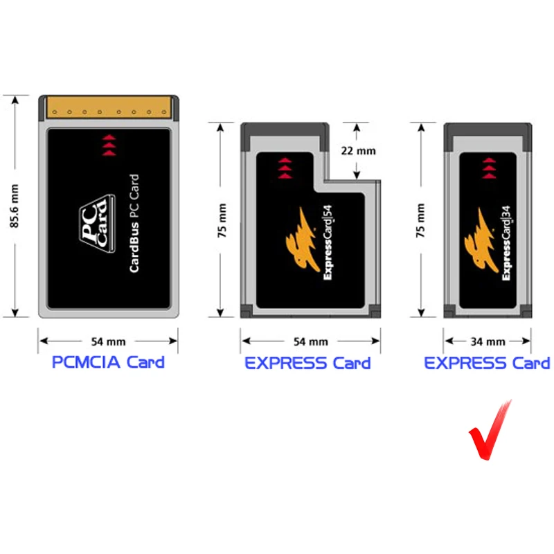 PCI Express к USB 3,0 двойной 2 порта PCI-E карта адаптер для чипсета NEC 34 мм слот ExpressCard конвертер 5 Гбит/с PCMCIA ExpressCard