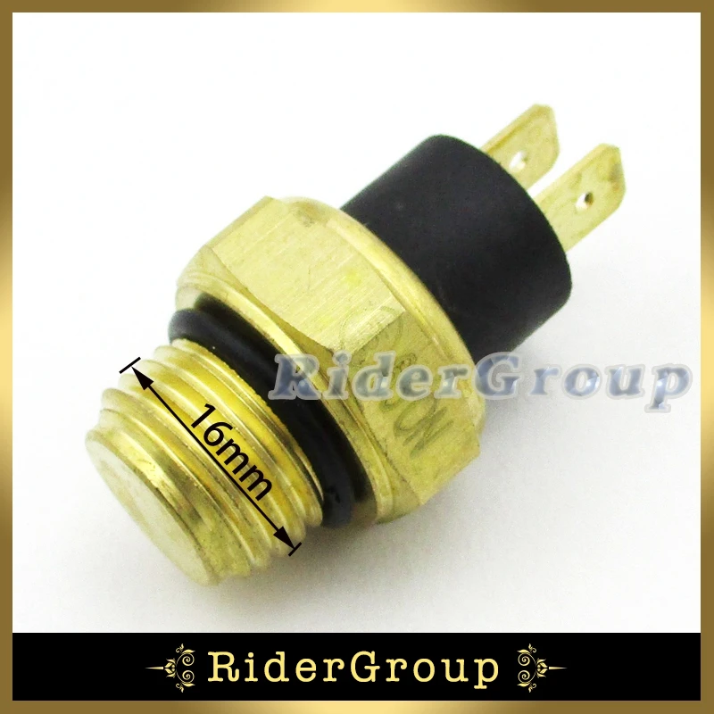 perfk Radiator Cooling Fan Thermo Switch Sensor 250cc 4 Wheeler Scooter ATV Quad