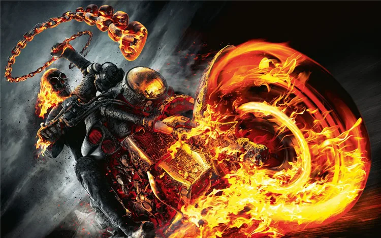 Personalizado Marvel Heroes Ghost Rider Foto Papel De Parede 3d