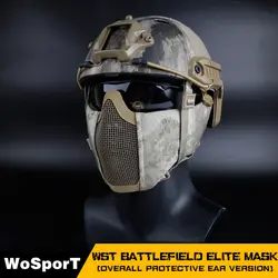 Тактическая пейнтбольная маска Airsoft Battlefield Elite маска Общая защитная Ушная Военная стрельба CS металлическая Сетчатая Маска 13 цветов
