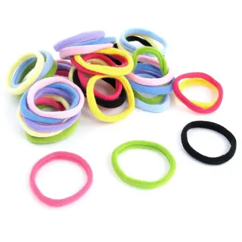 

40 Pcs Assorted Colors Elastic Band Hair Tie Band Ponytail Holder Random Color