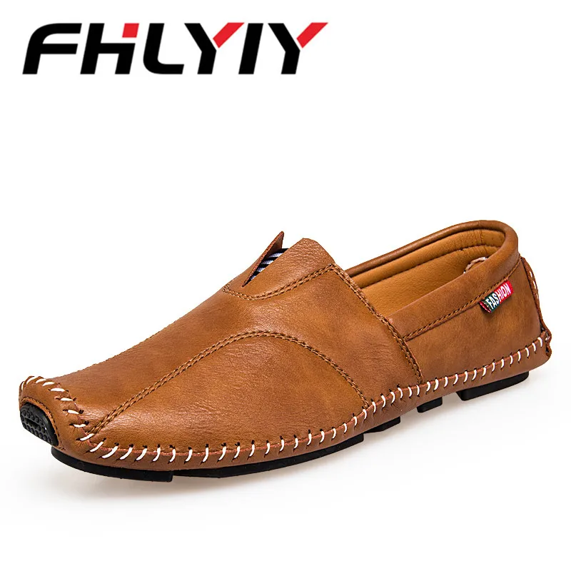 Italian Mens Shoes Casual Brands Genuine Leather Men Loafers Luxury ...