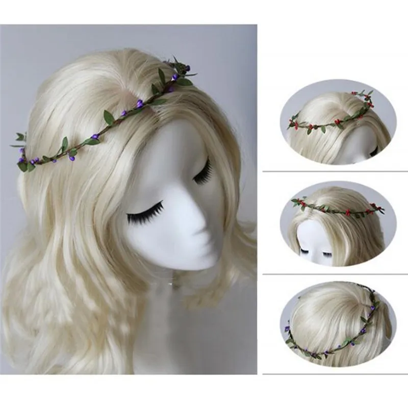 Fashion Headwear Bridesmaid Flower Wreath Artificial Flower Head Wreath