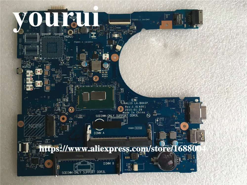 Palubeira Cn 0f0t2k 0f0t2k l10 La B843p For Dell Inspiron 5458 5558 5758 Laptop Motherboard Sr215 35u Cpu Mainboard Buy Inexpensively In The Online Store With Delivery Price Comparison Specifications Photos