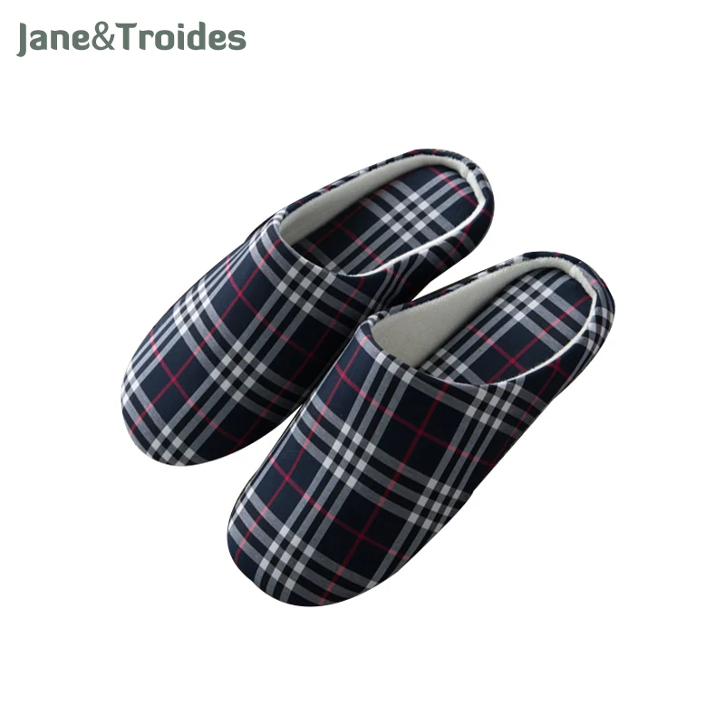 

Spring Autumn Home Men Slippers Soft Plaid Casual Comfortable Flip Flops Bedroom Indoor Outdoor Sandals Fashion Men Shoes