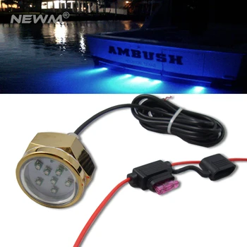 

27W 1800Lumen LED Underwater Boat Lights Water-proof Marine Boat Drain Plug Light Fishing Swiming Diving