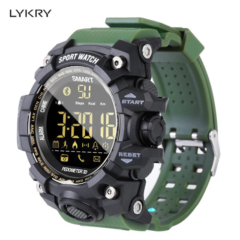 Купить Часы Мужские Спортивные Водонепроницаемые Противоударные