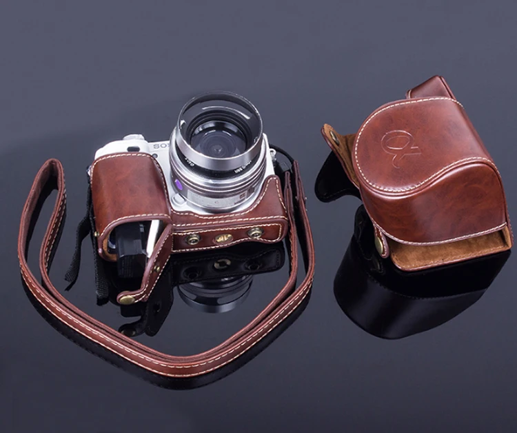 MeterMall Leather Camera Case for Sony A6400 ILCE-6400 Camera Protective Bag with Shoulder Strap Outdoor Travel Shell Coffee Electronic Accessories MeterMall Leather Camera Case for Sony A6400 ILCE-6400 Camera Protective Bag with Shoulder Strap Outdoor Travel Shell Coffee Electronic Accessories