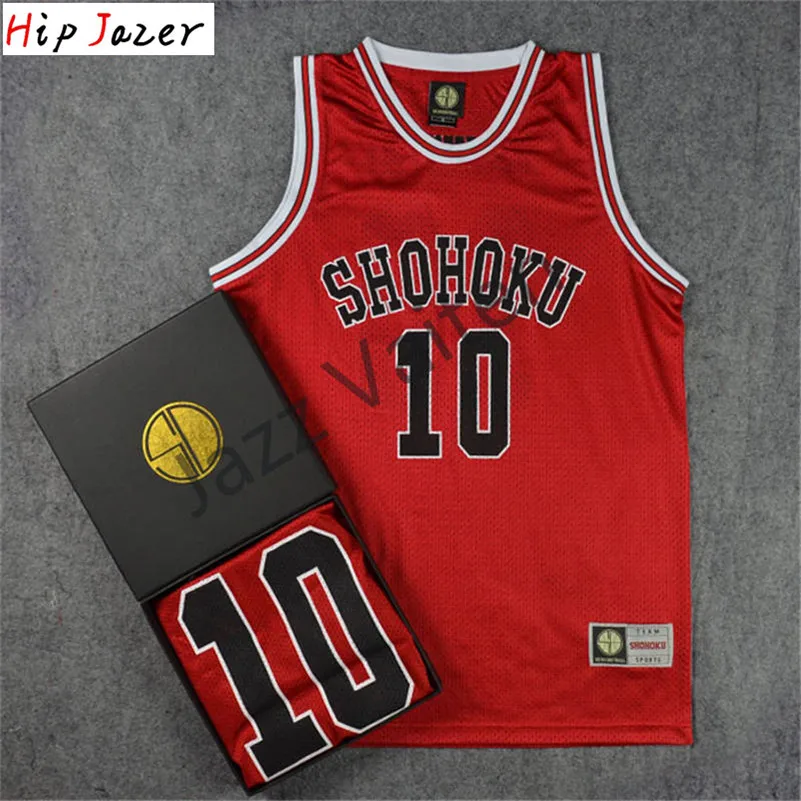 Хипджазер Slam dunk Косплей Shohoku Sakuragi 10# Hanamichi 11# Rukawa Kaede Баскетбол Джерси спортивные баскетбольные футболки для хипхопа