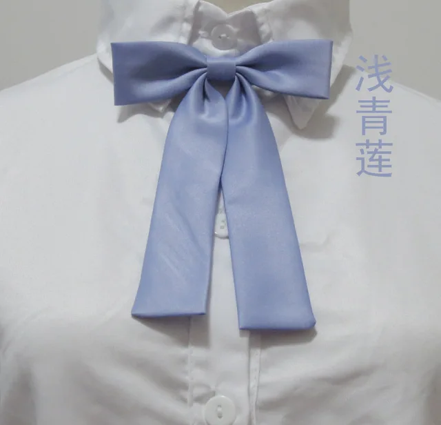 Japanese School Uniform Tie Women 2017 Pure Color Uniform Neckties