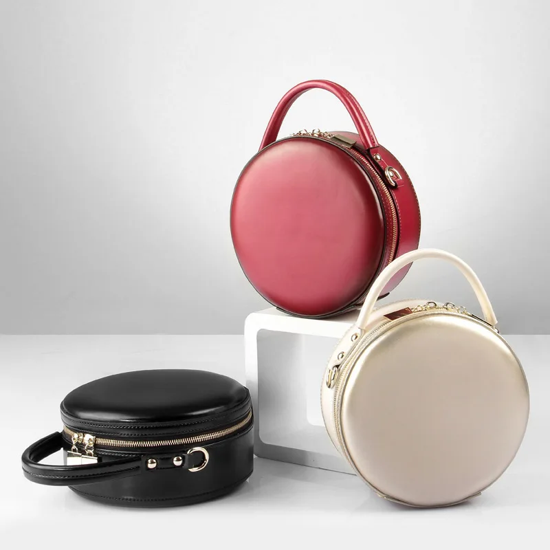 Famous Brand Vintage Women Genuine Leather Handbags Ladies Party Shoulder Crossbody Bags Fashion Designer Female Mini Round Bag цена Famous Brand Vintage Women Genuine Leather Handbags Ladies Party Shoulder Crossbody Bags Fashion Designer Female Mini Round Bag цены онлайн