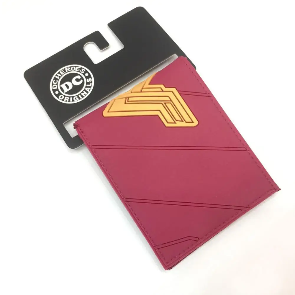 Wonder Woman кошелек герой Супер кошелек для девочек из искусственной кожи держатель для карт Короткие Кошельки для студентов деньги мешок с застежкой-молнией сумки - Цвет: B