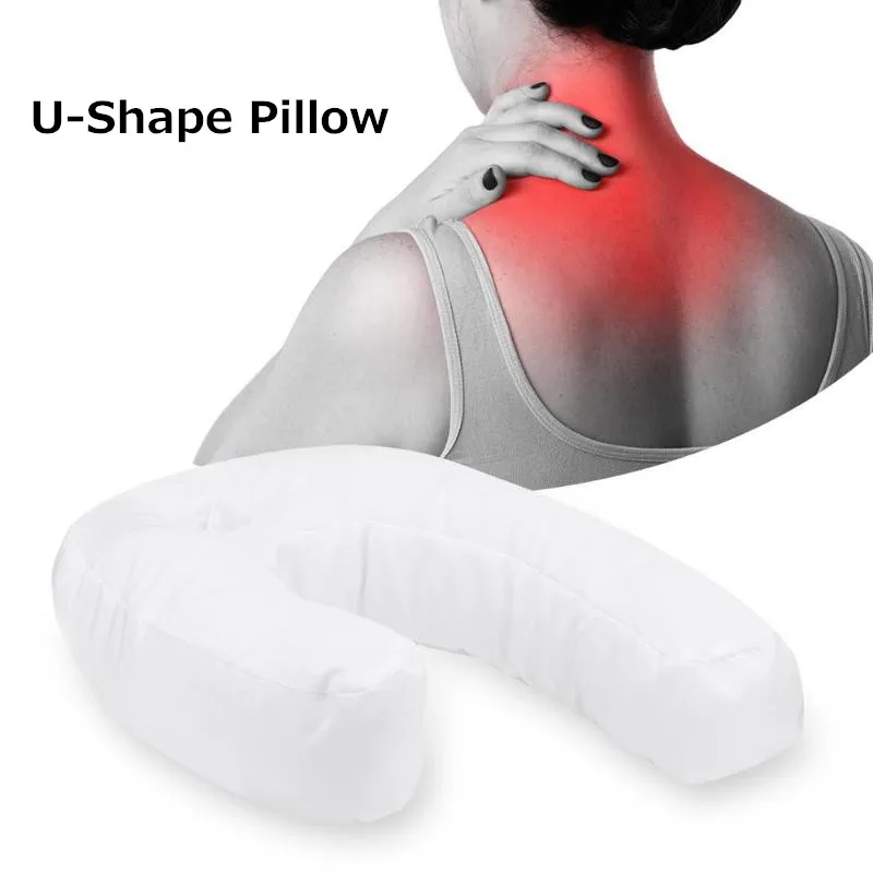 

U Shaped Cotton Pillow Sleep Side Pillow Neck Back Pillow Hold Sleeper Neck Spine Protection Pillows Cushion Health Care