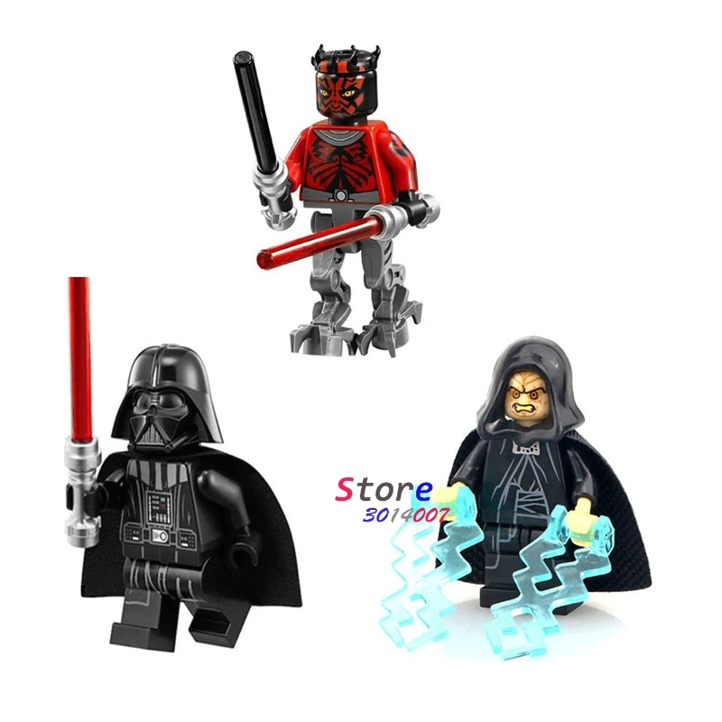 

1PCS Sale star wars Darth Vader Sheev Palpatine Darth Maul building blocks action figure sets model bricks toys for children