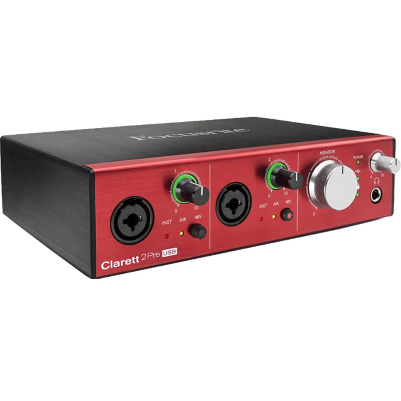 Focusrite Clarett 2Pre USB Запись Звуковая карта 10-вход/4-выход аудио-интерфейс для музыки организации usb-аудио интерфейс